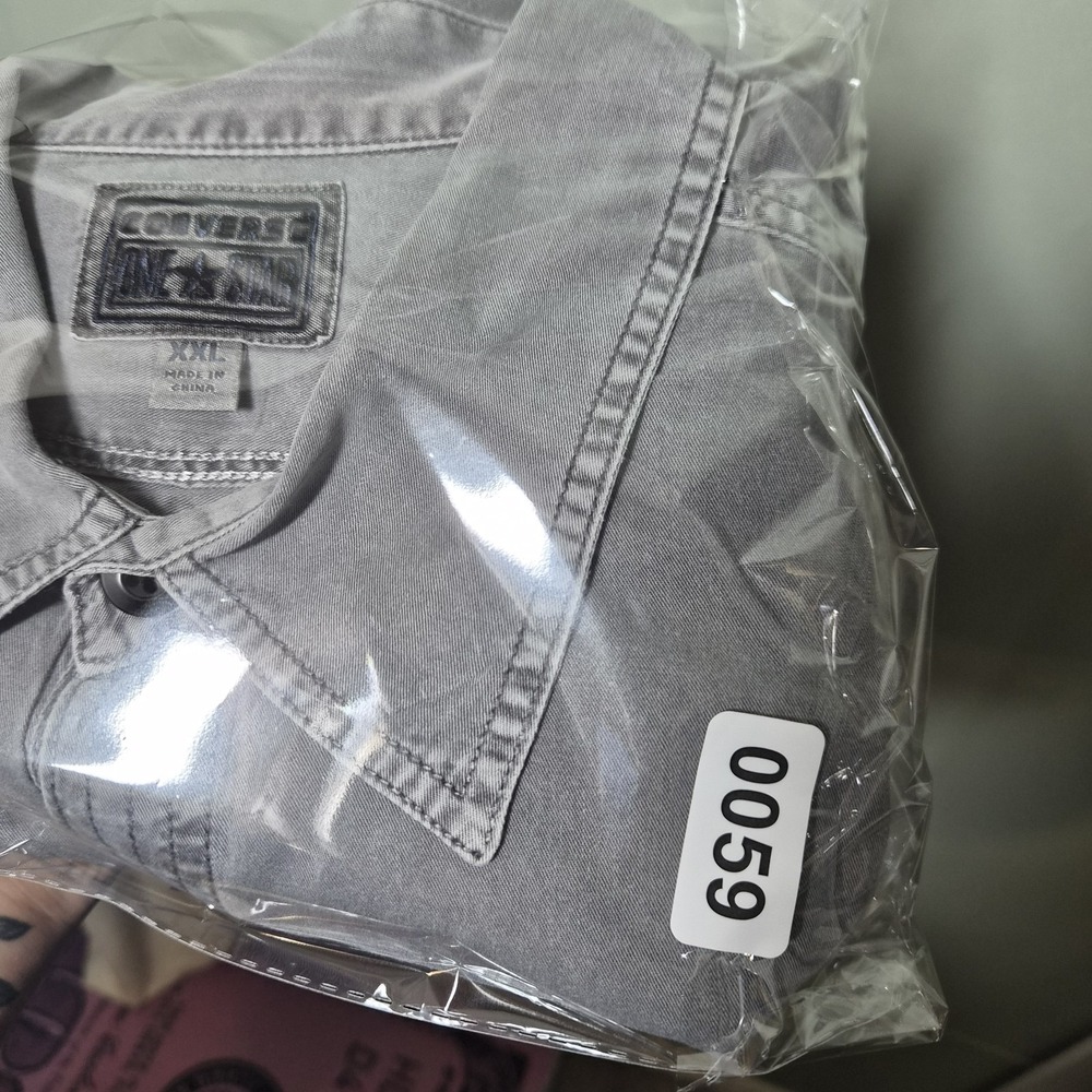 One Star Converse Button Down Chambrey Gray 2XL - Picture 13 of 13